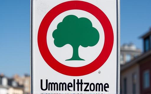 Verkehrsschild für eine Umweltzone in Wien